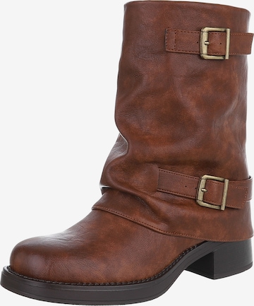 Ital-Design Boots in Beige: front