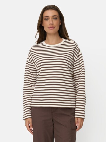 CAMEL ACTIVE Sweatshirt aus einem Baumwollmix in Braun: Vorderseite