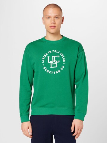 UNITED COLORS OF BENETTON Μπλούζα φούτερ σε πράσινο: μπροστά