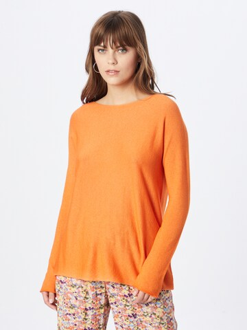 Pull-over 120% Lino en orange : devant