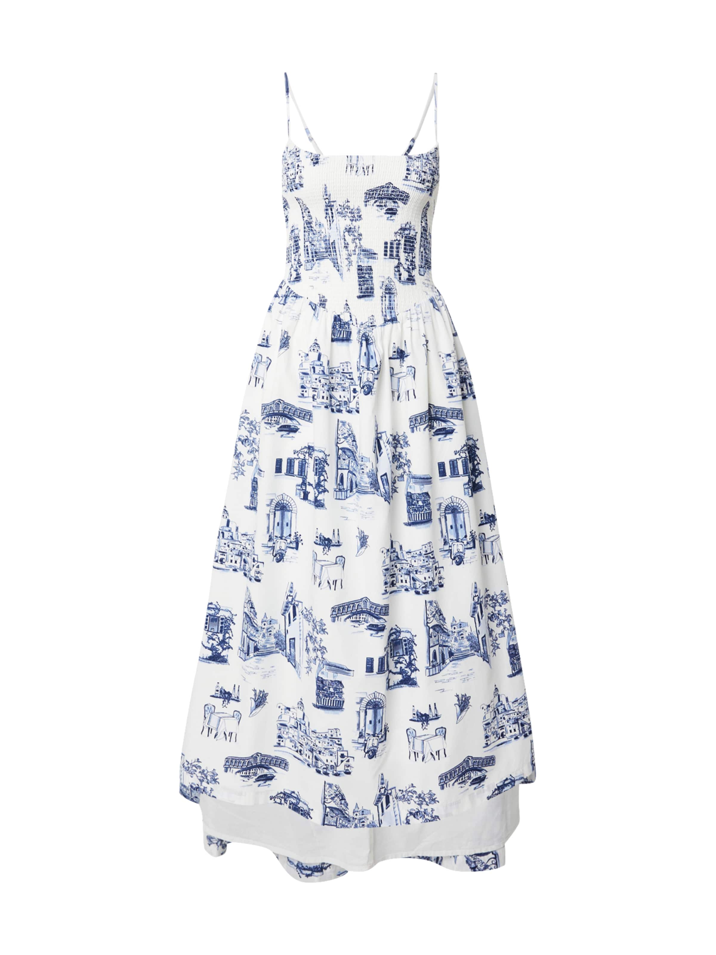 Abercrombie & Fitch Šaty – bílá: přední strana