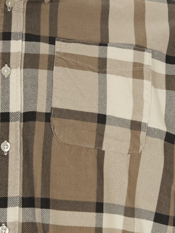 Jack & Jones Plus Comfort fit Button Up Shirt 'BROOK' in Beige