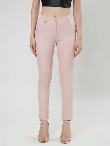 Influencer - Slimfit Pantalón en rosa: frente