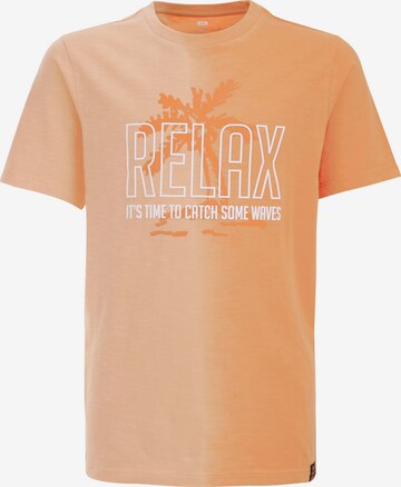 T-Shirt WE Fashion en orange : devant