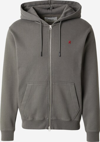 REPLAY Sweat jacket in Grey: front