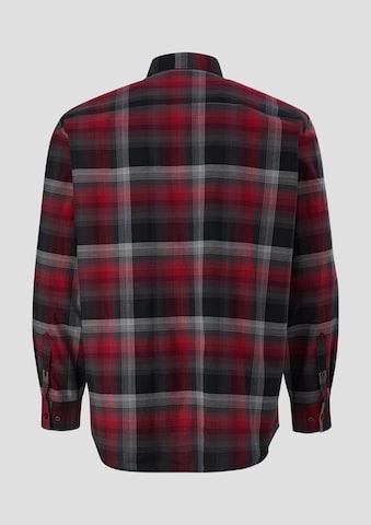 s.Oliver Men Big Sizes Regular Fit Hemd in Rot