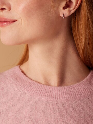 Boucles d'oreilles Lucardi en argent : devant