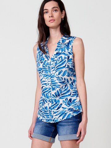 KOROSHI Blouse in Blue: front