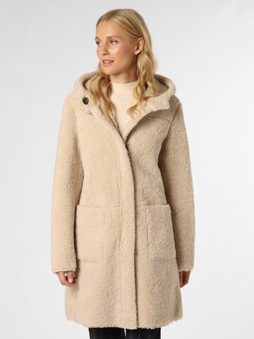 Marie Lund Tussenmantel 'Alina' in Beige: voorkant