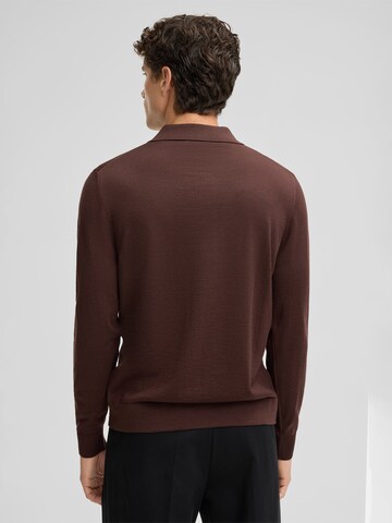 STRELLSON Knit cardigan 'Marek' in Brown