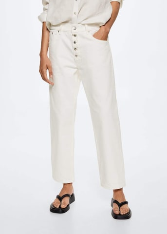 MANGO Loose fit Jeans 'Carlota' in White: front