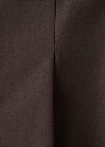 MANGO Wide leg Pleat-Front Pants 'Julia' in Brown