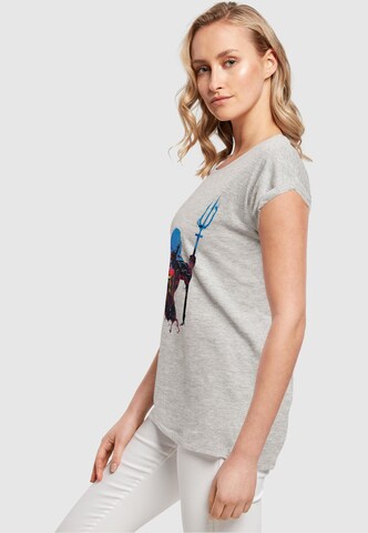 ABSOLUTE CULT T-Shirt 'Aquaman - Battle Silhouette' in Grau