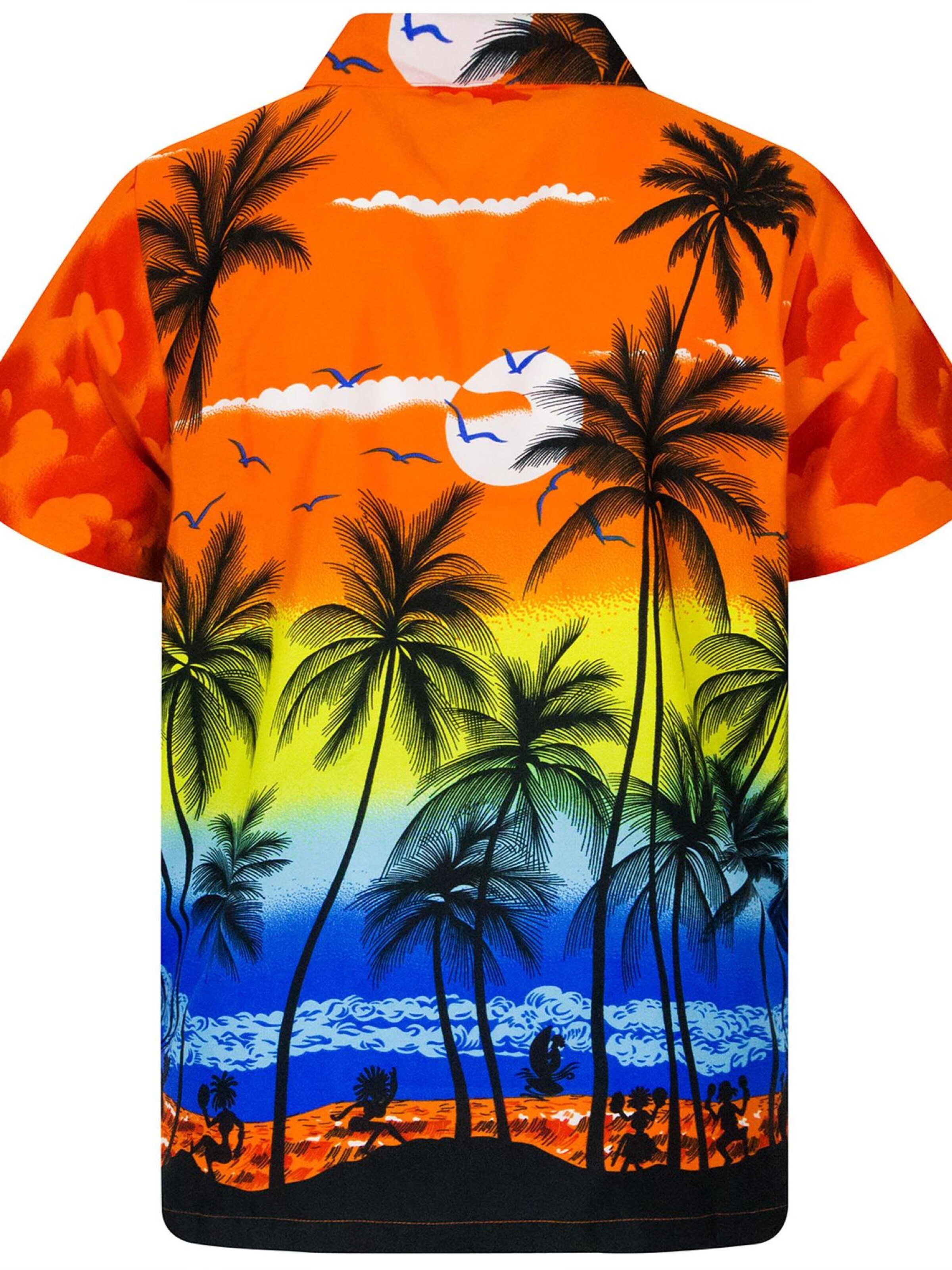 King Kameha Shirt 'Beach' in Orange