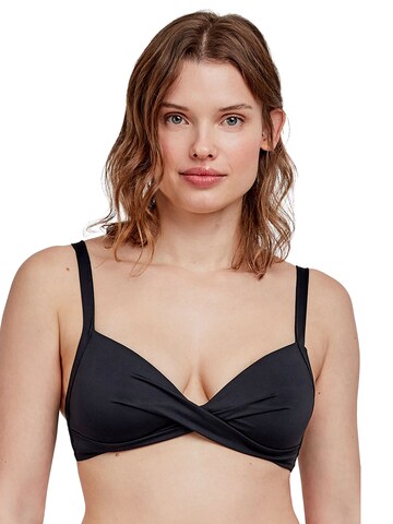 Gisela Balconette Bikini top in Black: front