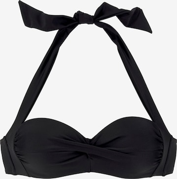 LASCANA Bandeau Bikinitoppi värissä musta: etupuoli