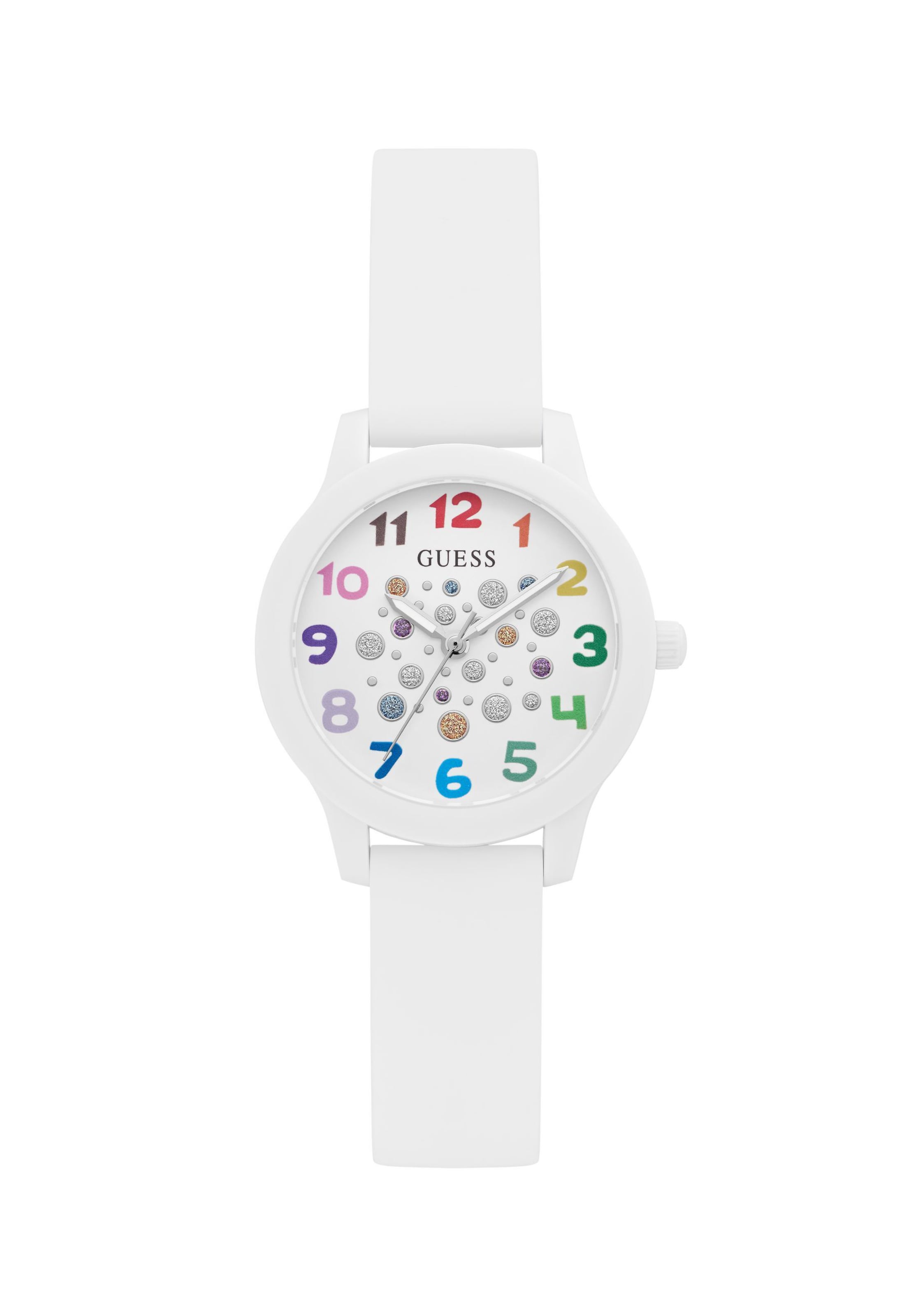 GUESS Analoguhr'TINK' in Weiß: Vorderseite
