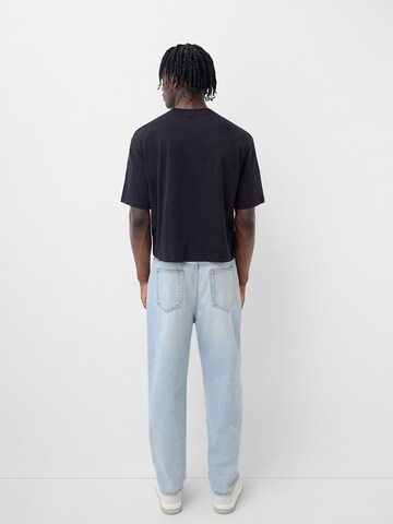Largi Jeans de la Bershka pe albastru