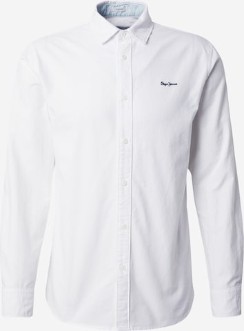 Pepe Jeans Button Up Shirt 'PETER' in White: front