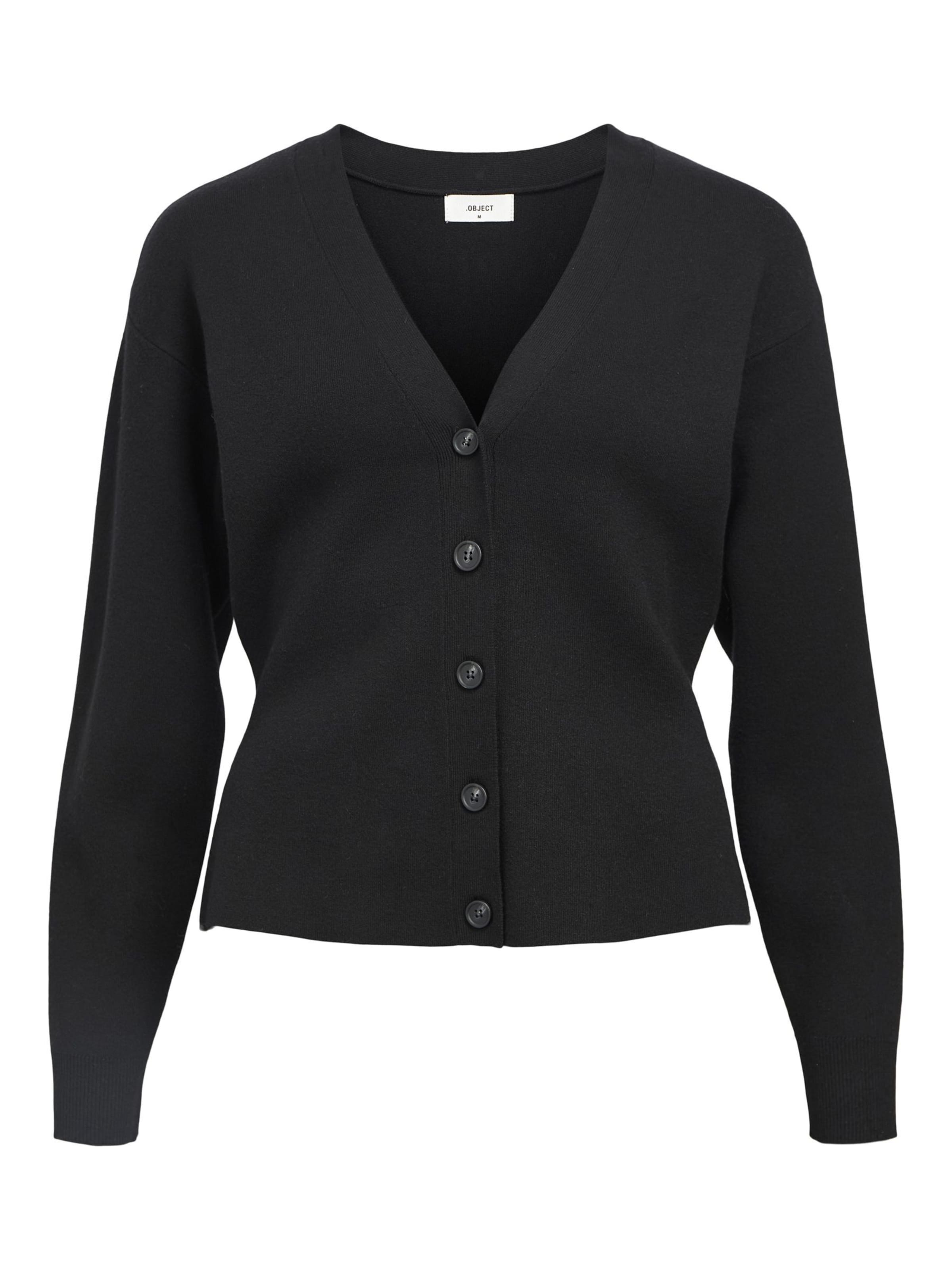 Cardigan 'OBJReynard' OBJECT en noir : devant
