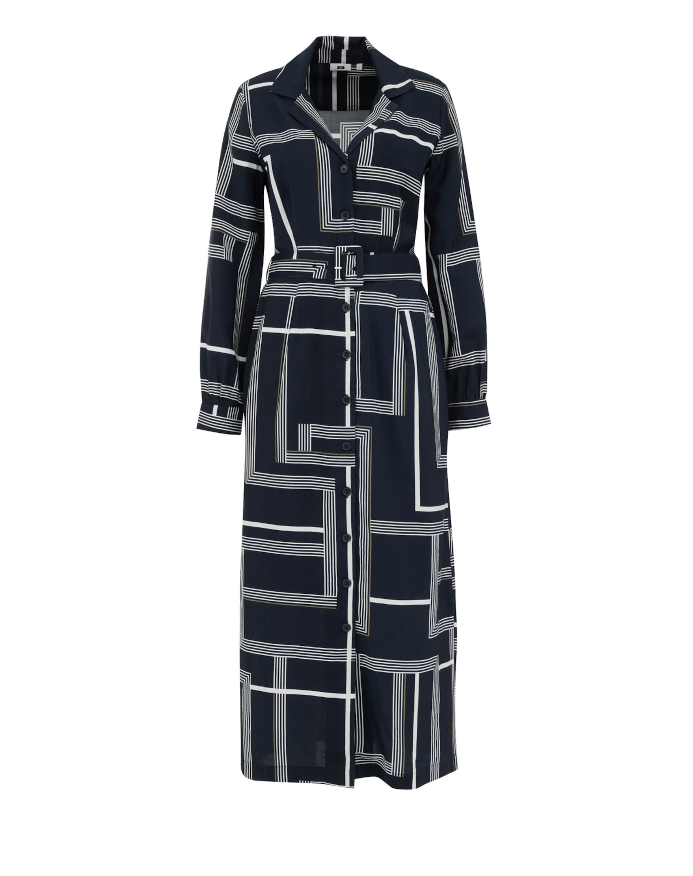 WE Fashion Платье-рубашка в Синий: спереди