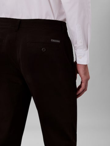 Calvin Klein Jeans Slimfit Lærredsbukser i sort