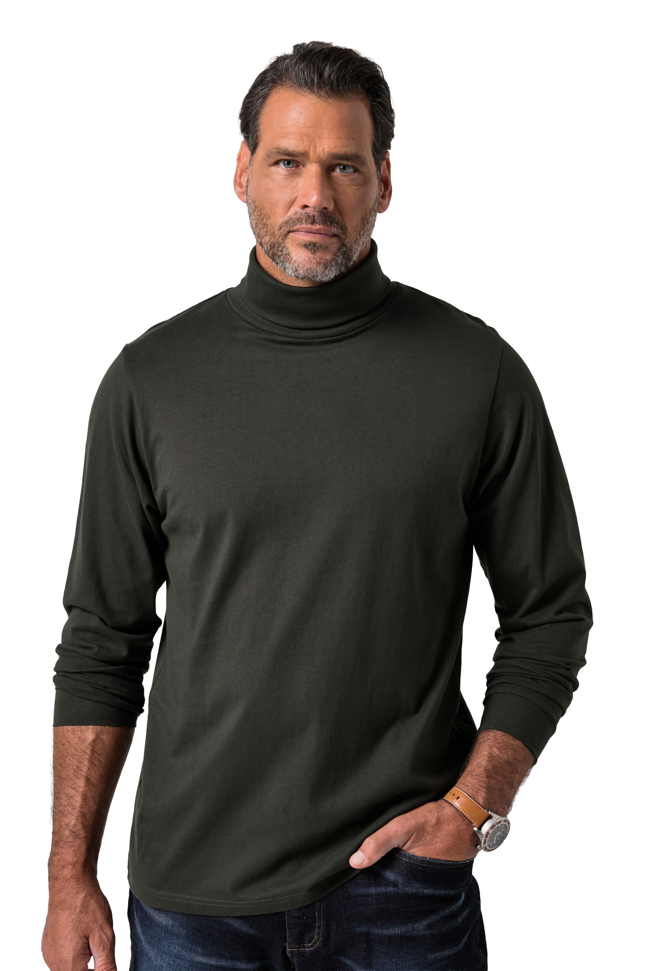 JP1880 Shirt in Groen: voorkant