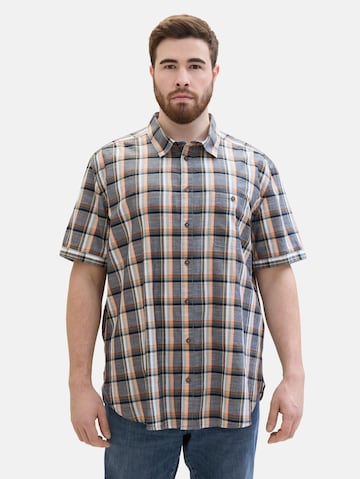 TOM TAILOR Men + Regular fit Skjorta i grå: framsida