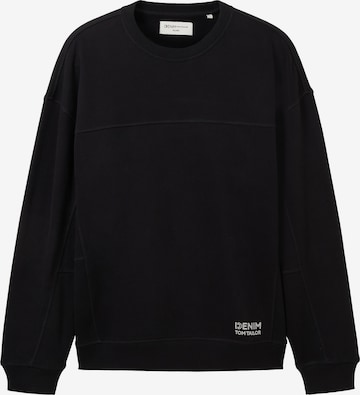 TOM TAILOR DENIM Sweatshirt in Schwarz: predná strana