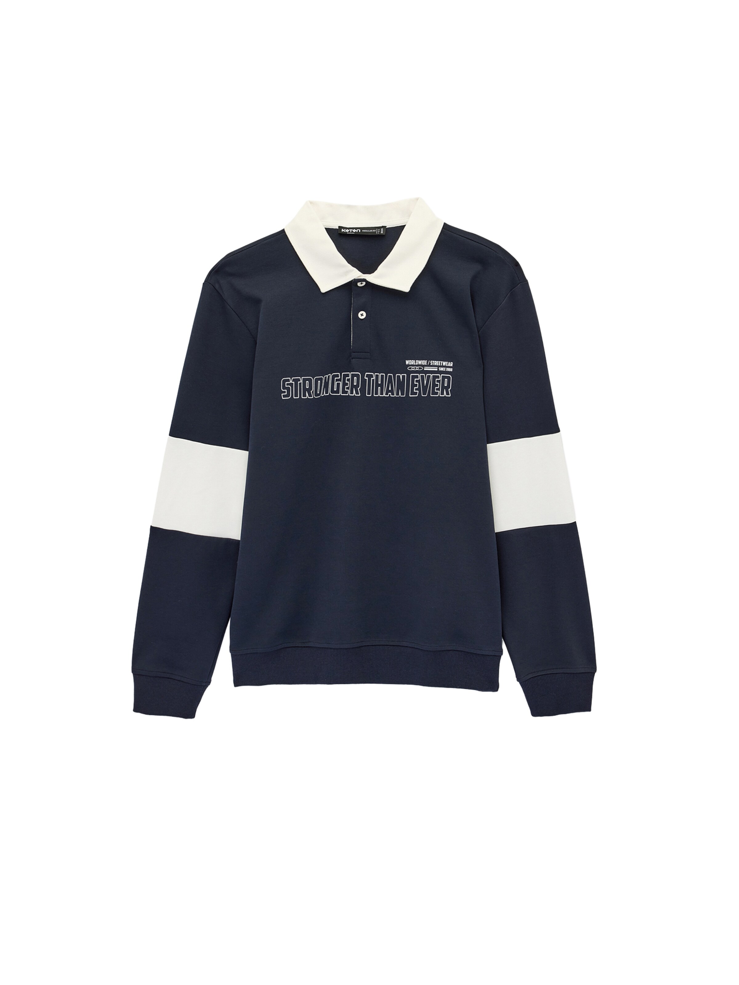 Koton Sweatshirt in XXXL in marine blue / White, Item view