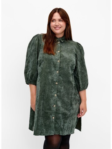 Zizzi Dress 'Melena' in Green: front