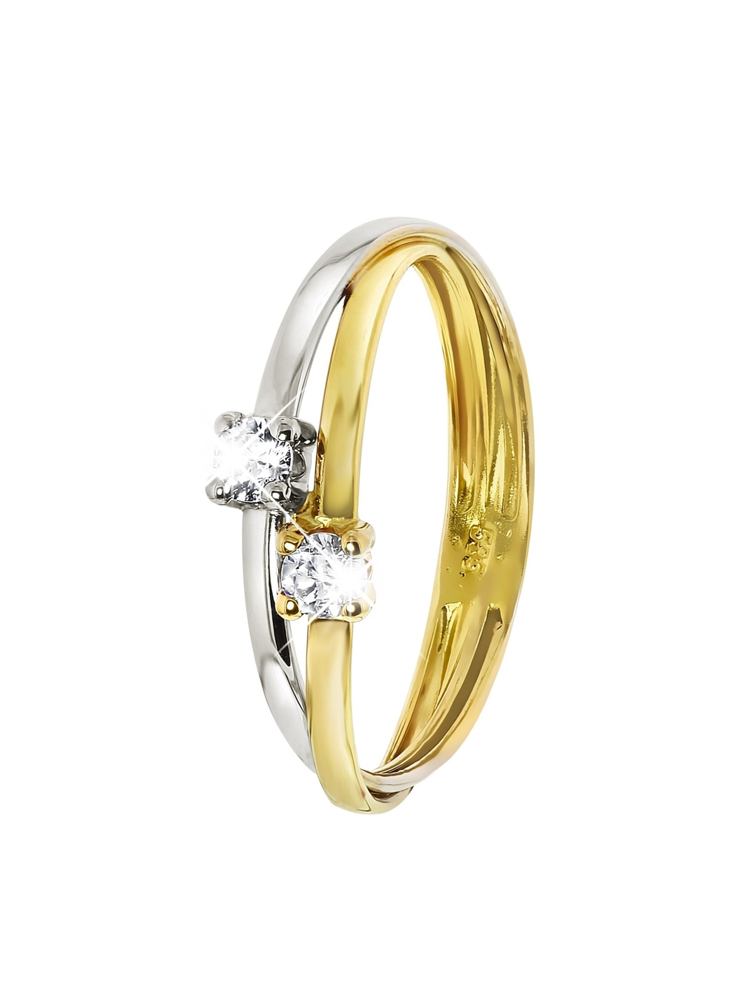 Lucardi Ring 'Klassisch' in Silber: Vorderseite