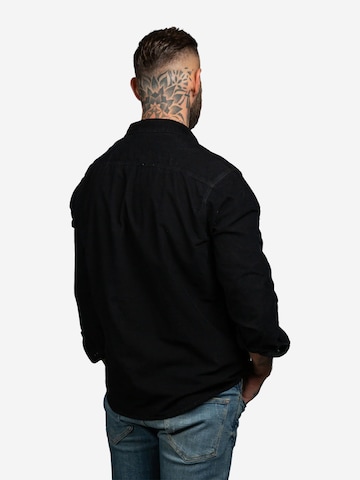 Checker Regular fit Overhemd ' Dynasty Cord ' in Bruin