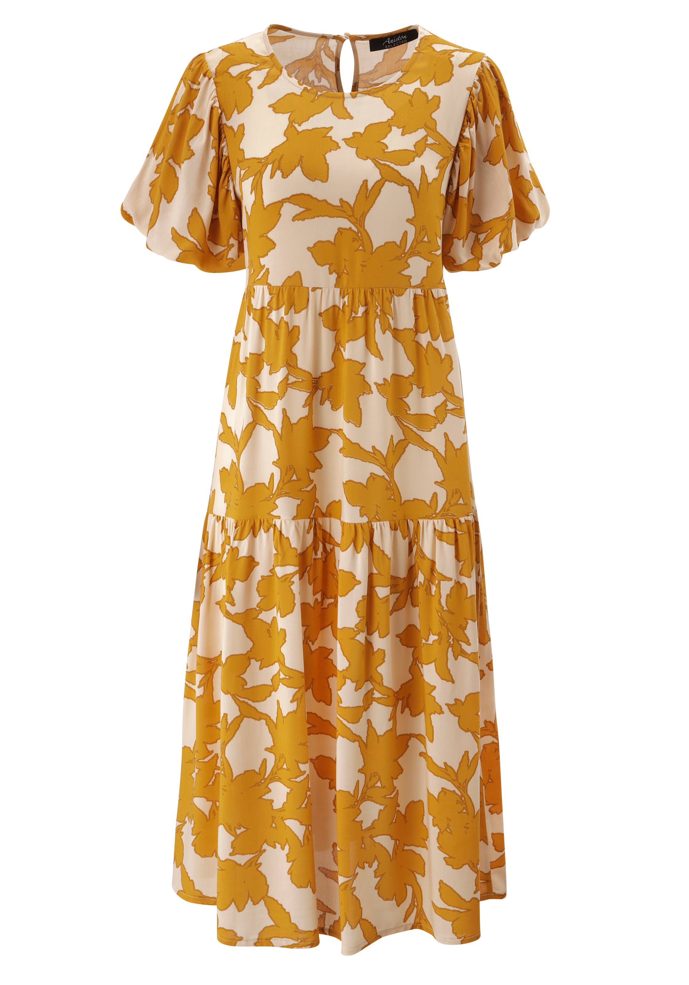 Aniston SELECTED Sommerkleid in Gelb: Vorderseite