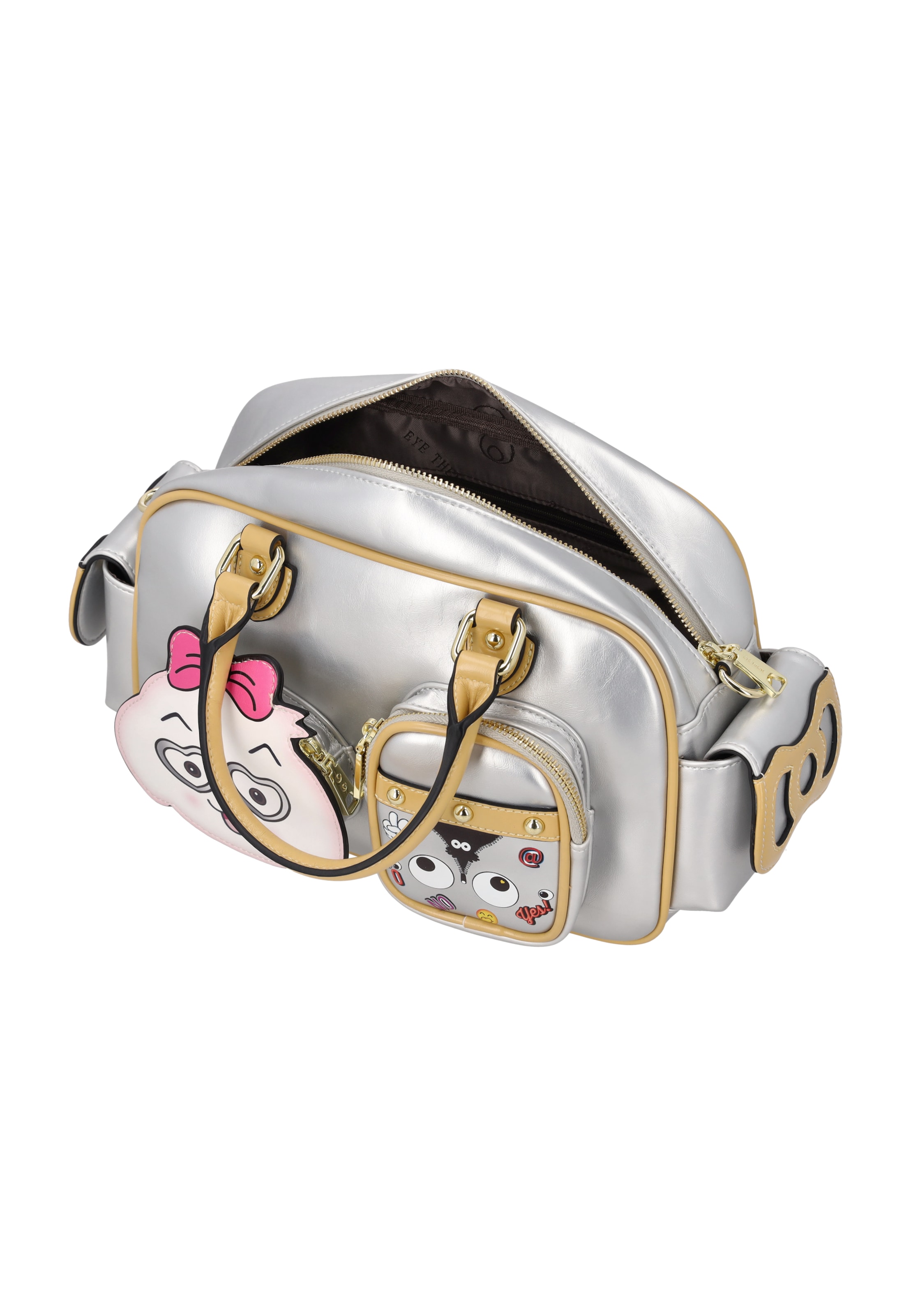 MYMO Handbag 'Pop Eyetheme' in Silver