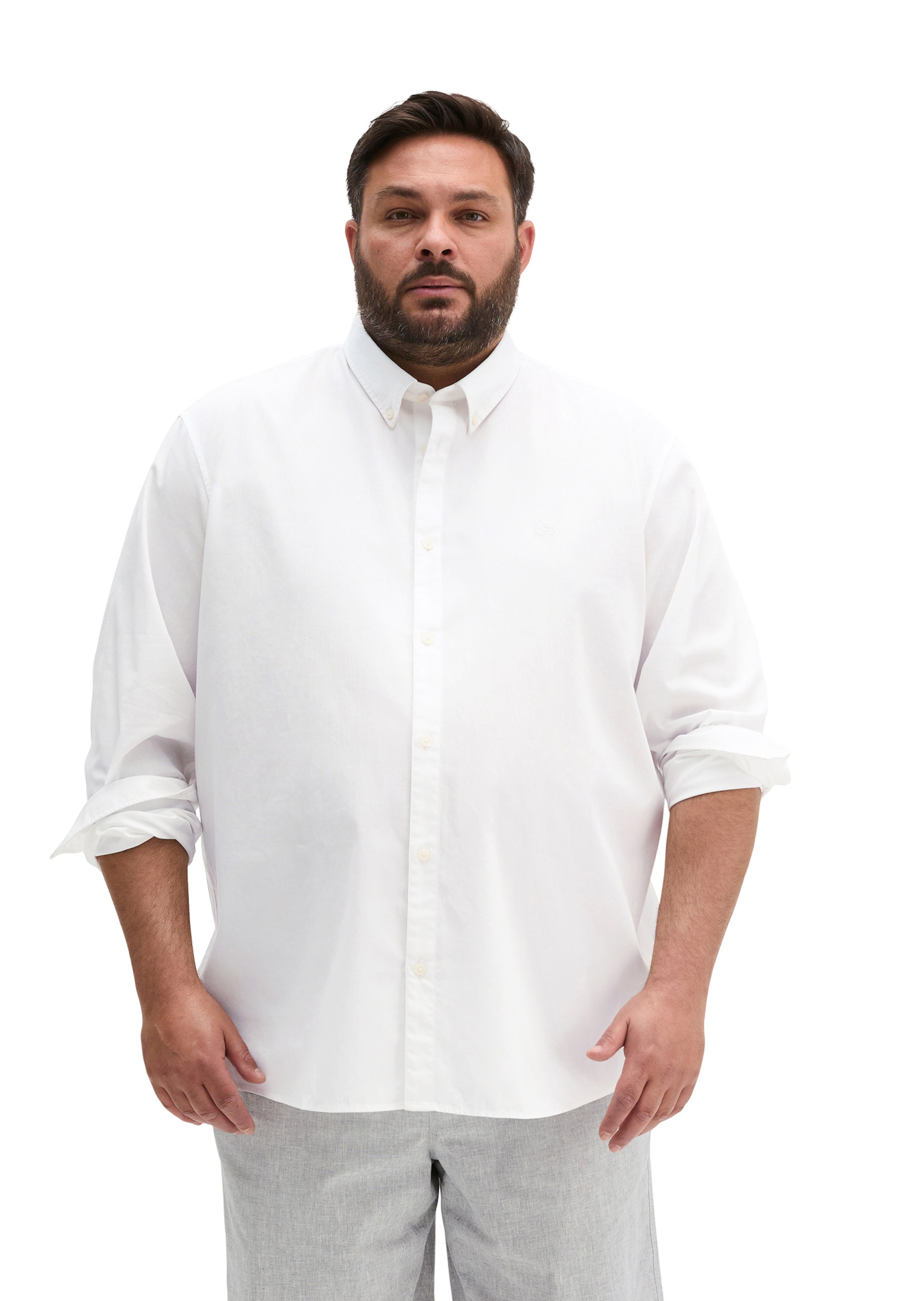 Marc O'Polo Regular fit Button Up Shirt in White: front