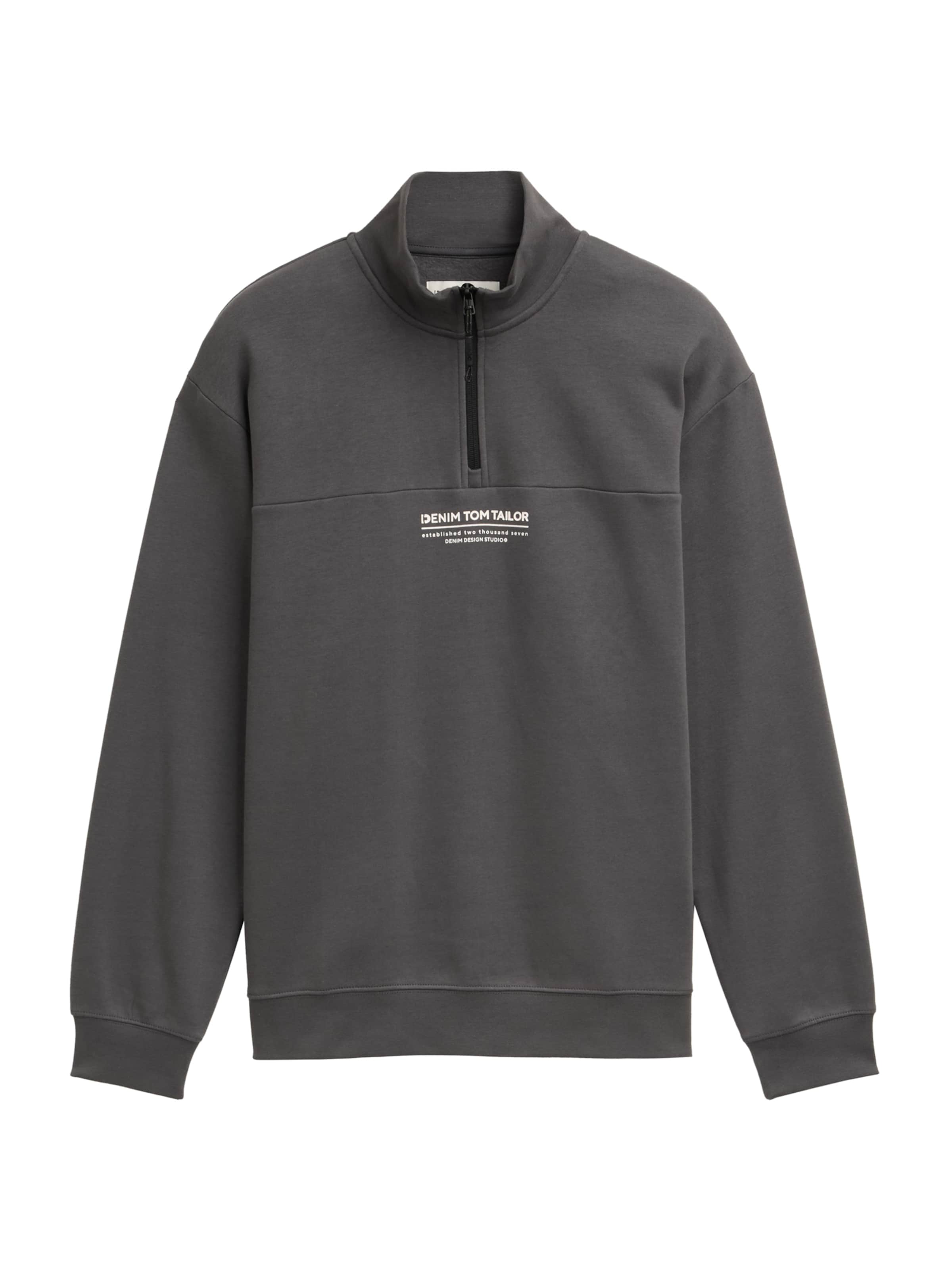 TOM TAILOR DENIM Μπλούζα φούτερ σε πράσινο: μπροστά