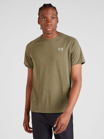 UNDER ARMOUR Performance shirt 'Streaker' in Green: front