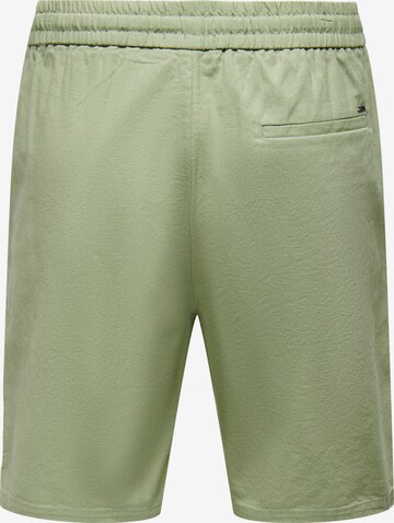 Only & Sons Normalny krój Spodnie 'Linus' w kolorze zielony