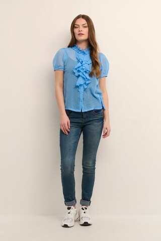 Cream Blouse 'Liba' in Blauw