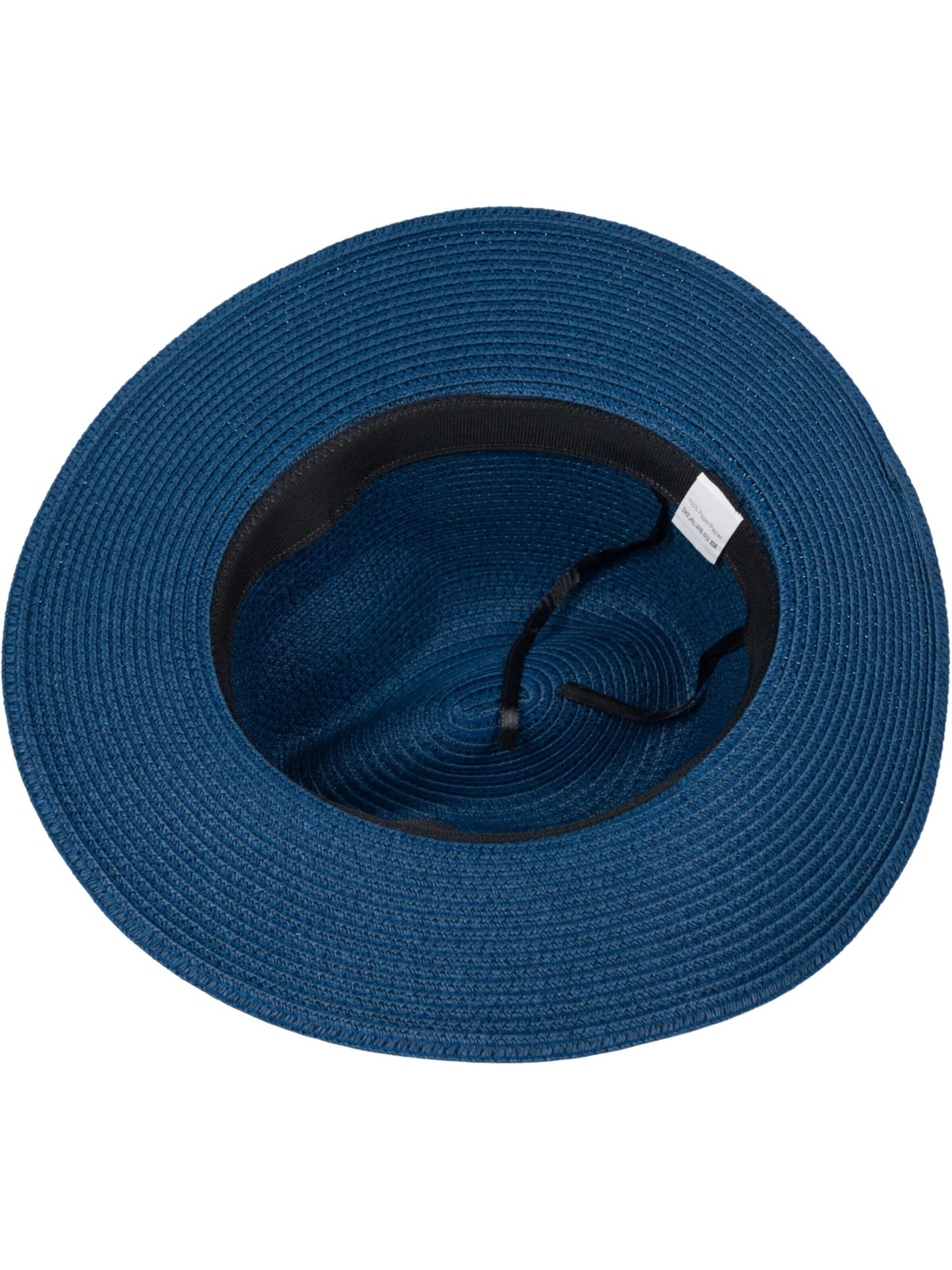 styleBREAKER Hat 'Panama Strohhut - Knautschhut' in Blue
