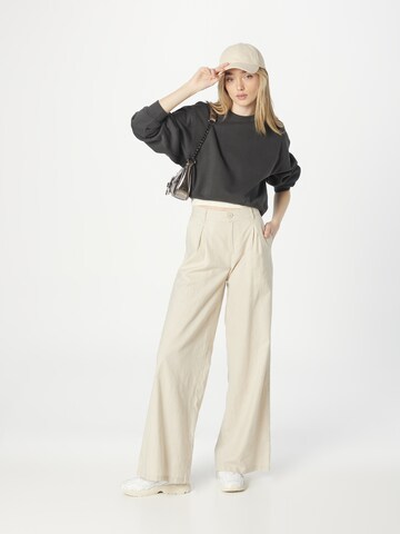 Urban Classics Wide Leg Bukser med lægfolder i beige