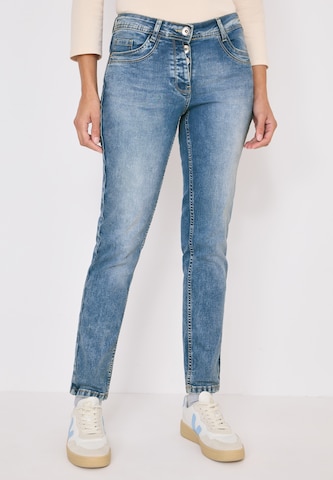 CECIL Slimfit Jeans in Blau: Vorderseite