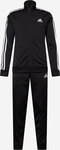 ADIDAS SPORTSWEAR Trainingspak 'Essentials 3-Stripes' in Zwart: voorkant