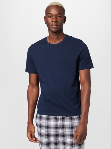 T-Shirt 'Cosy' BOSS en bleu : devant