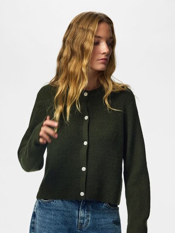 PIECES Knit Cardigan 'PCSILLY' in Green