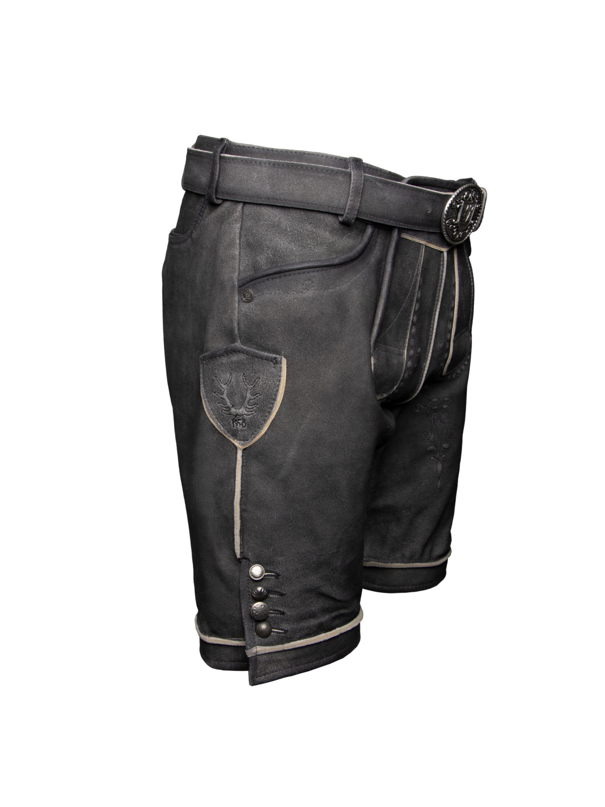 Regular Pantalon folklorique ' Kuno ' Krüger Buam en gris