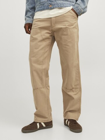 Regular Pantalon JACK & JONES en beige : devant