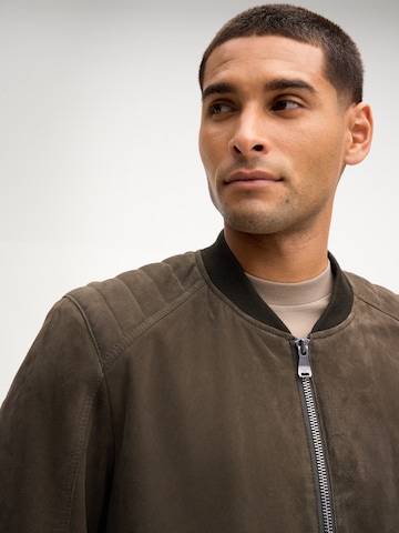 JOOP! Jeans Lederjacke ' Bokston ' in Grün
