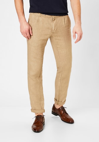 S4 Jackets Regular Chino Pants in Beige: front